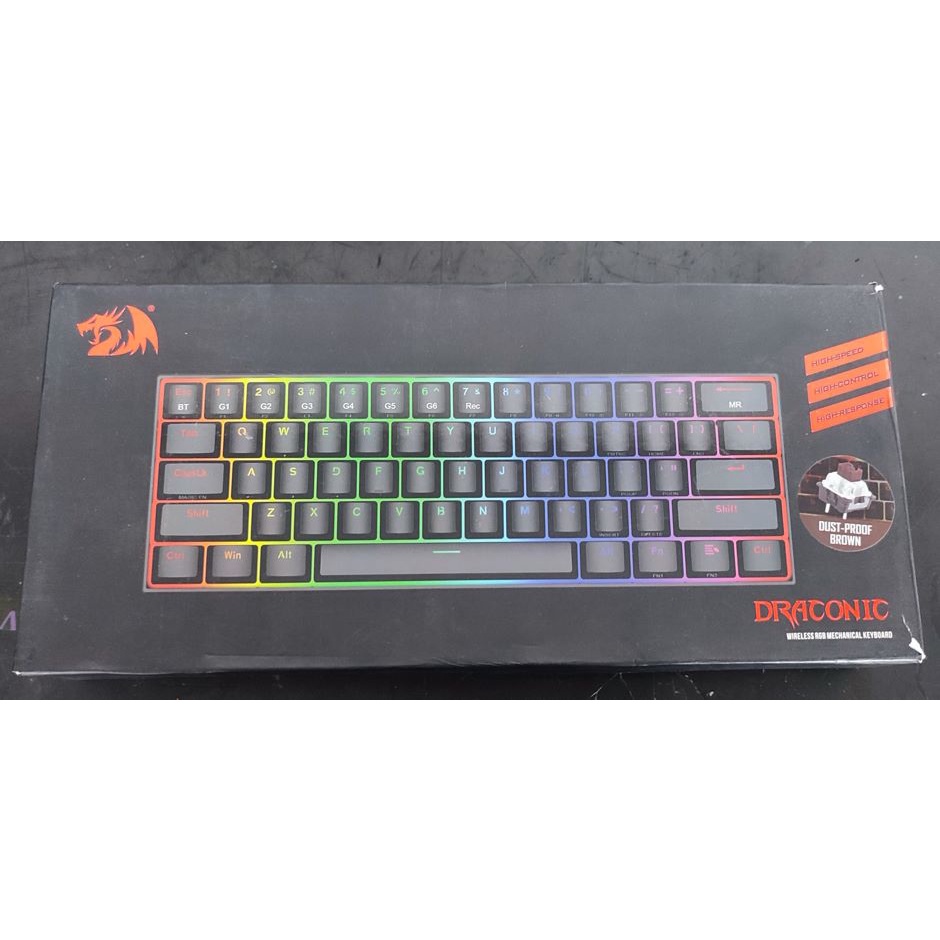 Teclado Mecânico Gamer 60% Bluetooth Redragon Draconic RGB K530RGB ABNT2 (Recondicionado)