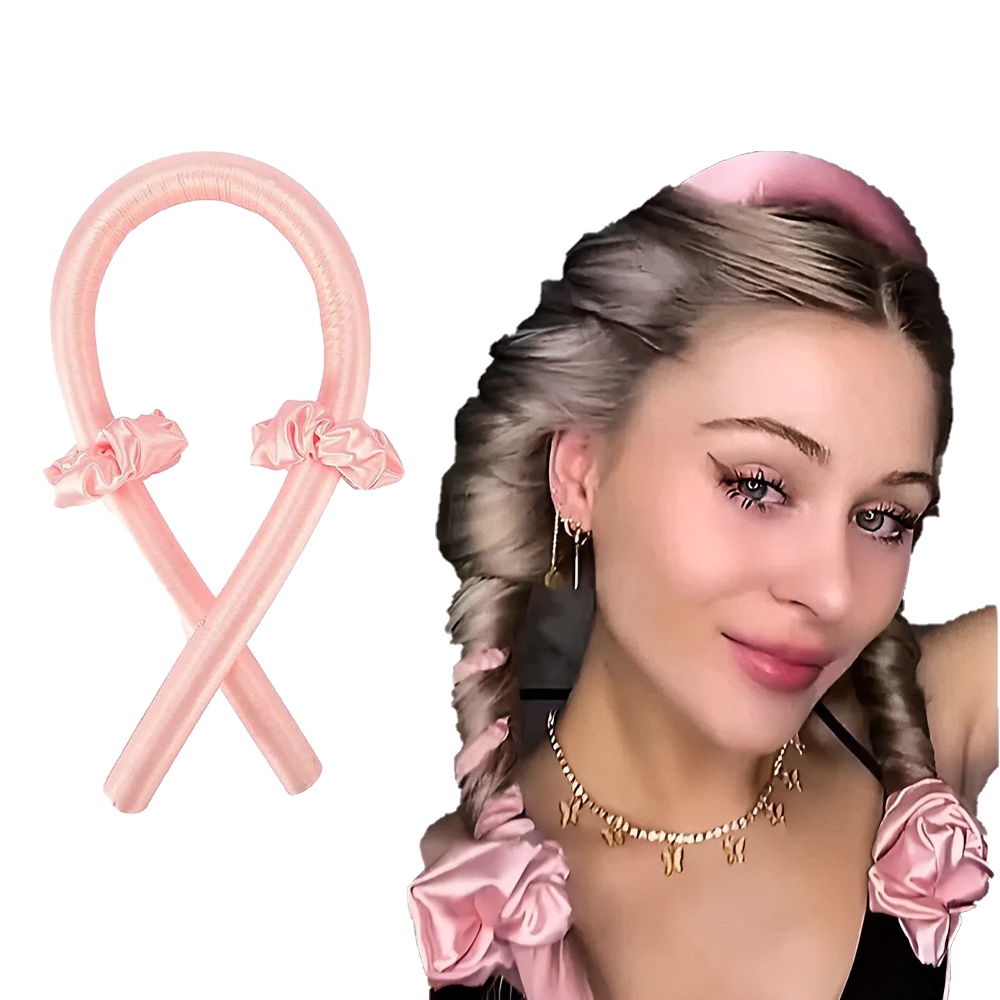 Fita Cetim De Ondulação Modelador De Cabelo Heatless Curls