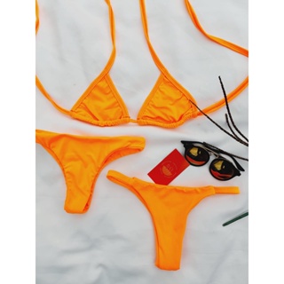 Conjunto KIT 3 PEÇAS Biquini top Cortininha Móvel Sem bojo moda feminina calcinha fita e asa delta tendendia varias cores