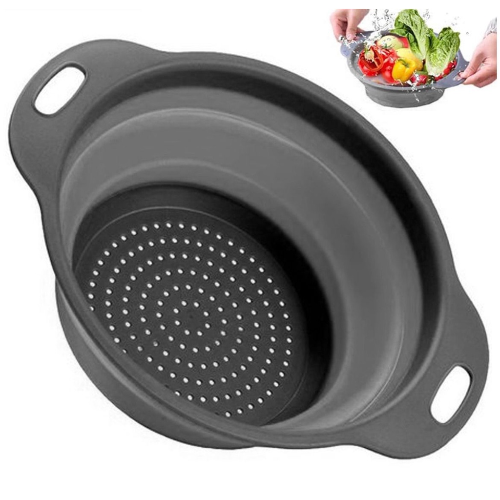 Escorredor De Alimentos Retrátil Silicone 29CM