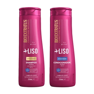 Kit Shampoo e Condicionador +Liso Bio Extratus - 350mL Cabelo Liso