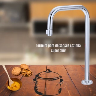 Torneira para Cozinha Bica Alta Quadrada