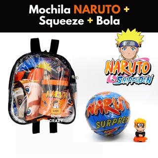 Lancheira Escolar Menino Naruto Uzumaki Desenho C/ Potinhos Cor