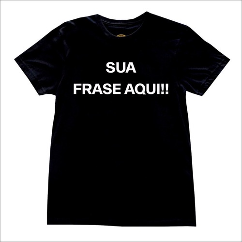 Camiseta personalizada preta
