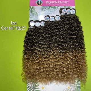 Cabelo Orgânico de Bio Fibra Cacheado Iza para Entrelace 300g 65cm Cor  MT1B/27 em Promoção na Americanas