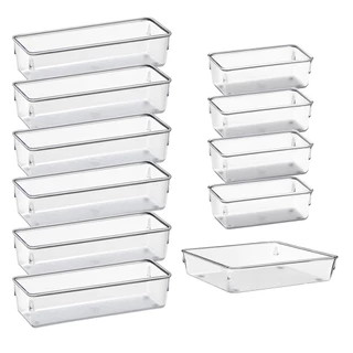 Kit 11 Organizador Multiuso Modular Gavetas Acrílico Retan GRANDE
