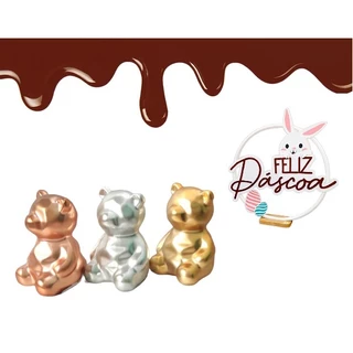 Ursinho Fosco de Porcelana Para Decoração de Ambiente Páscoa Presente Chocolate