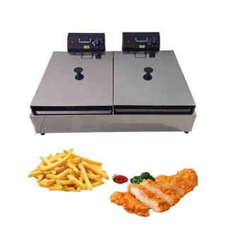 Fritadeira Elétrica 12 litros 2 cubas com tampas