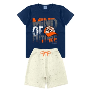 Conjunto Infantil Menino Roupa de Criança masculino Bermuda e Camiseta Atacado Barato L26