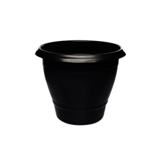Kit 6 Vaso Redondo 7 Litros Preto Reforçado