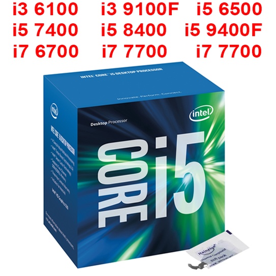 Processador Intel Core i3 6100 i3 9100F i5 6500 i5 7400 i5 8400 i5 9400F i7 6700 i7 7700 i7 8700 LGA1155 LGA1151 H110 B250 H310 6° 7° 8° 9° geração Intel upgrade pc gamer OEM