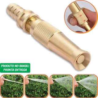 Pistola De Pulverização De Água De Alta Pressão Com Acessório De Ponta De Cobre Bocal De Latão De Jardim Mangueira Ajustável De 1/2 "
