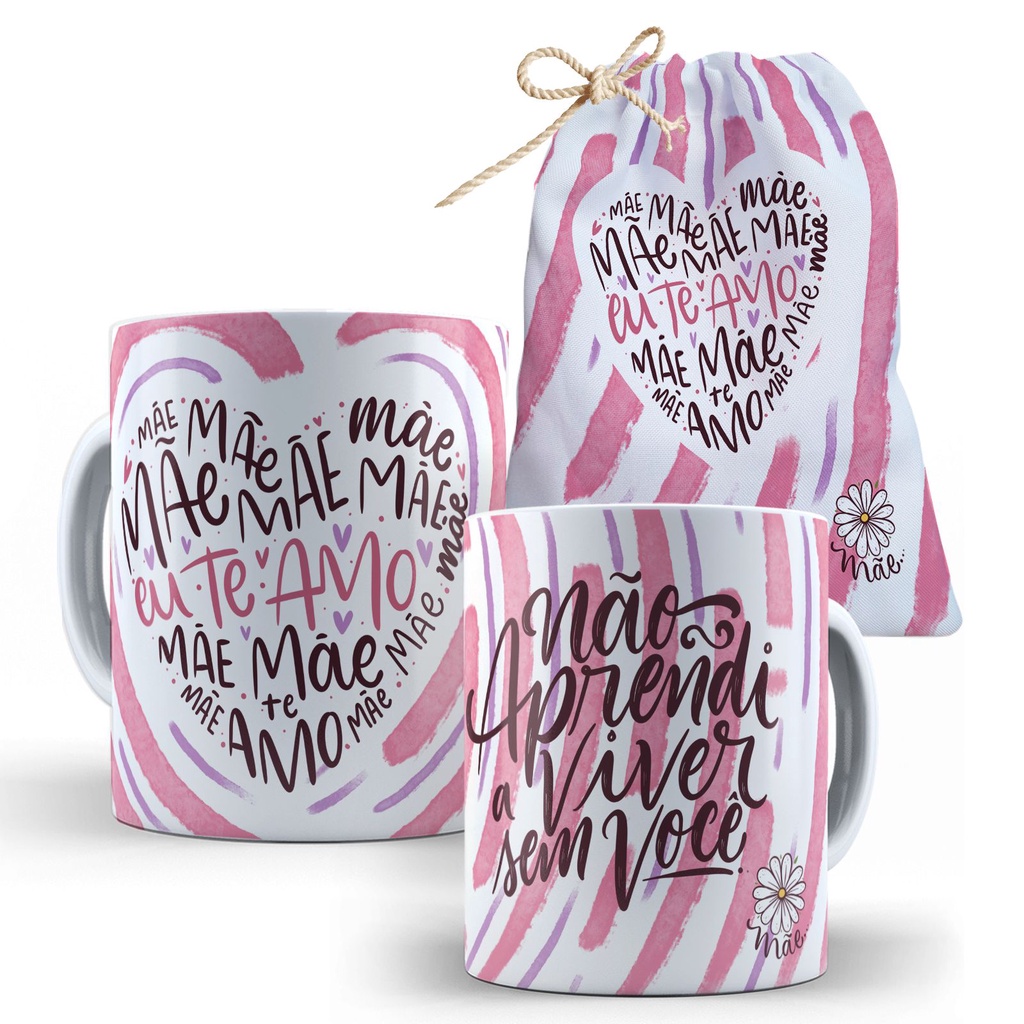 Caneca Dia das Maes - Kit de Presente Dia da Mães Barato com Saquinho ...
