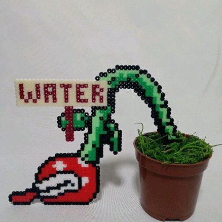 Pixel Art Vaso decorativo de Planta carnívora Mario Bros meme