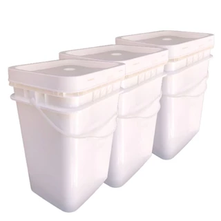 baldes herméticos para alimentos 20 litros Kit 03 Peças
