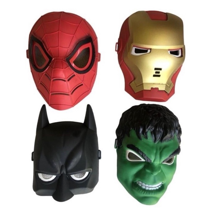 Máscara Personagem Hulk, ,Batman,Homem Aranha ,Capitão América, Homem de Ferro ( Sem Led)