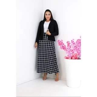 Kit Blazer Preto e Saia Longa Moda Evangelica Outono Inverno