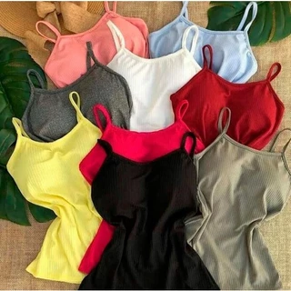 Kit 5 Blusa Feminina Moda Blogueira tiktok de Alcinha com Bojo