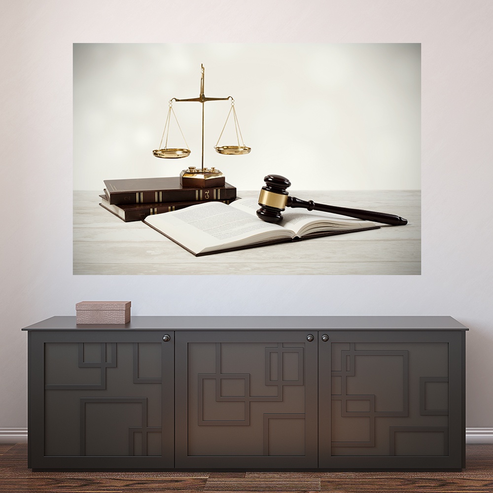 Painel Adesivo Decorativo de Parede Direito Advogado Advogada Advocacia Profissões Sala Escritório - 777pn