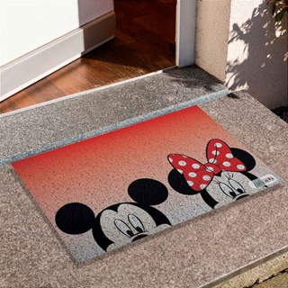 Tapete de Porta Divertido Capacho - Mickey E Minnie Rostos