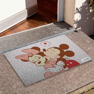 Tapete de Porta Divertido Capacho - Mickey E Minnie Beijo Vintage