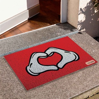 Tapete de Porta Divertido Capacho - Mickey E Minnie Mãos