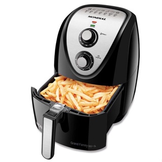 Fritadeira Elétrica Sem Óleo Mondial 4L Air Fryer AFN-40-BI Preto/Inox  1500W 110V - Carrefour - Carrefour