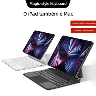 Teclado Magic-Style Keyboard para ipad mini 6 8.3 polegadas iPad Pro 12,9 polegadas 6ª Geração 2022, iPad Pro 11 polegadas, iPad Air 4ª 5ª geração Air4 Air5, iPad 10 10,9” Pro 12,9 Fino Retroiluminado com Trackpad