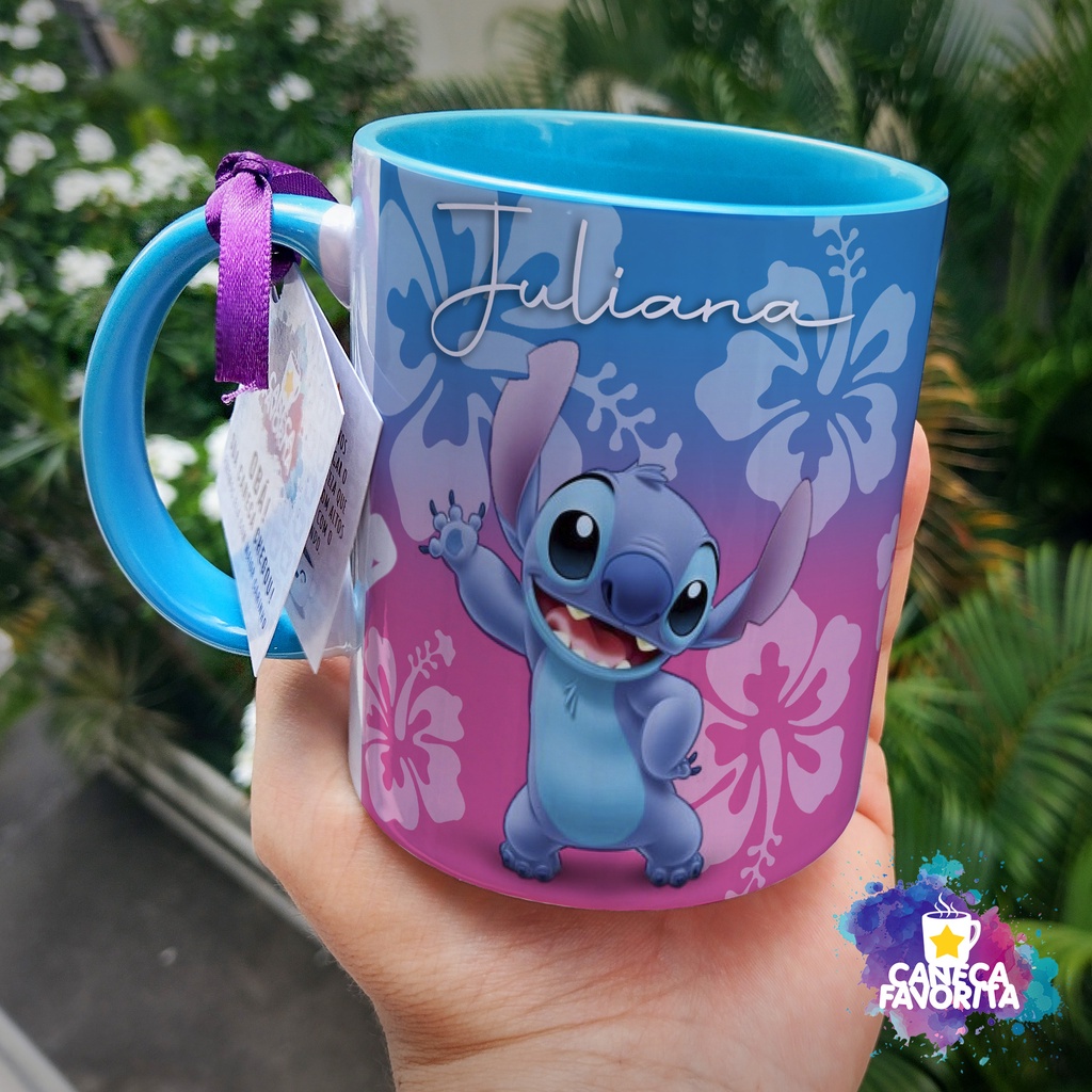 Caneca Stitch Personalizada com nome | Shopee Brasil