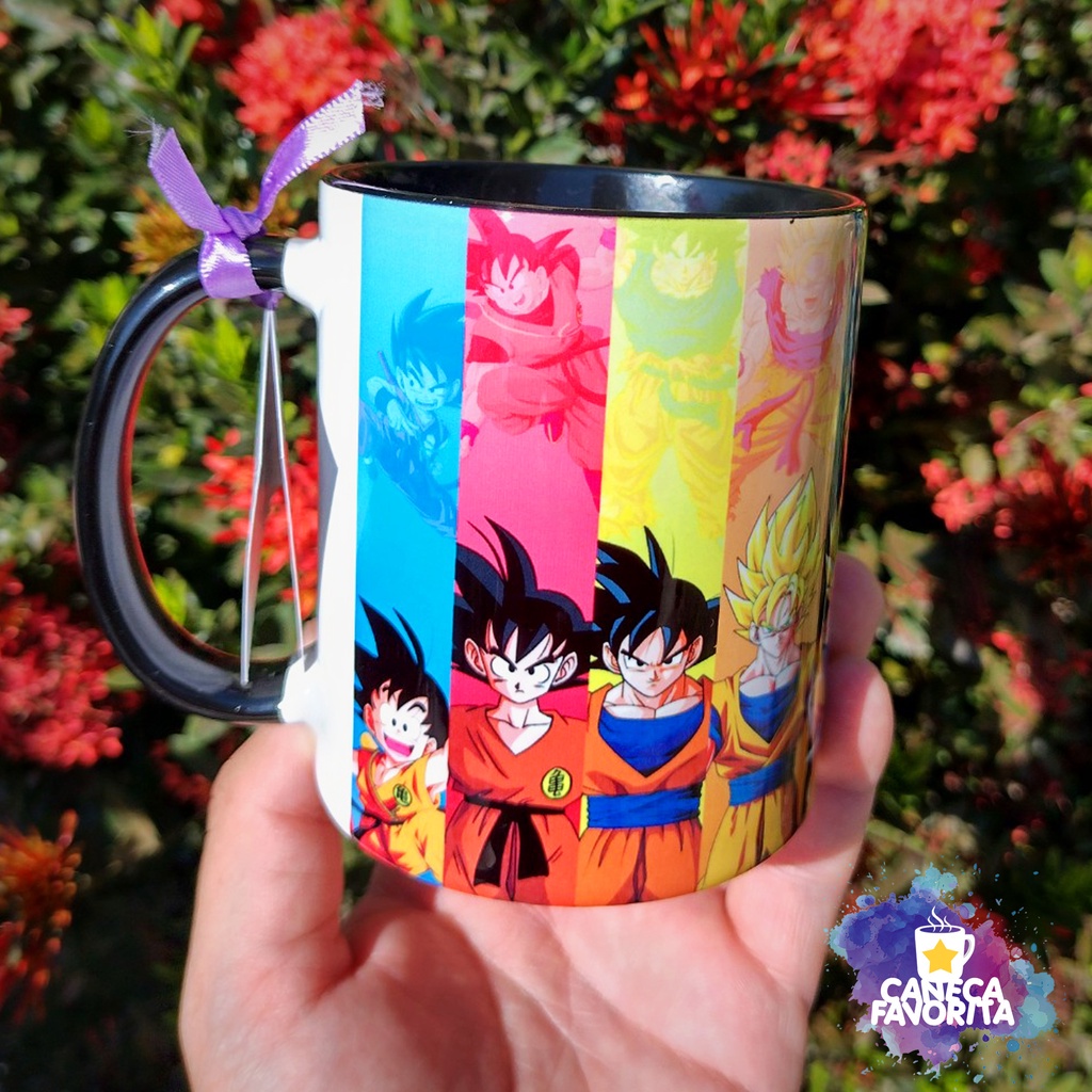 Caneca Dragon Ball Super Goku/vegeta Desenho Fases Evolução