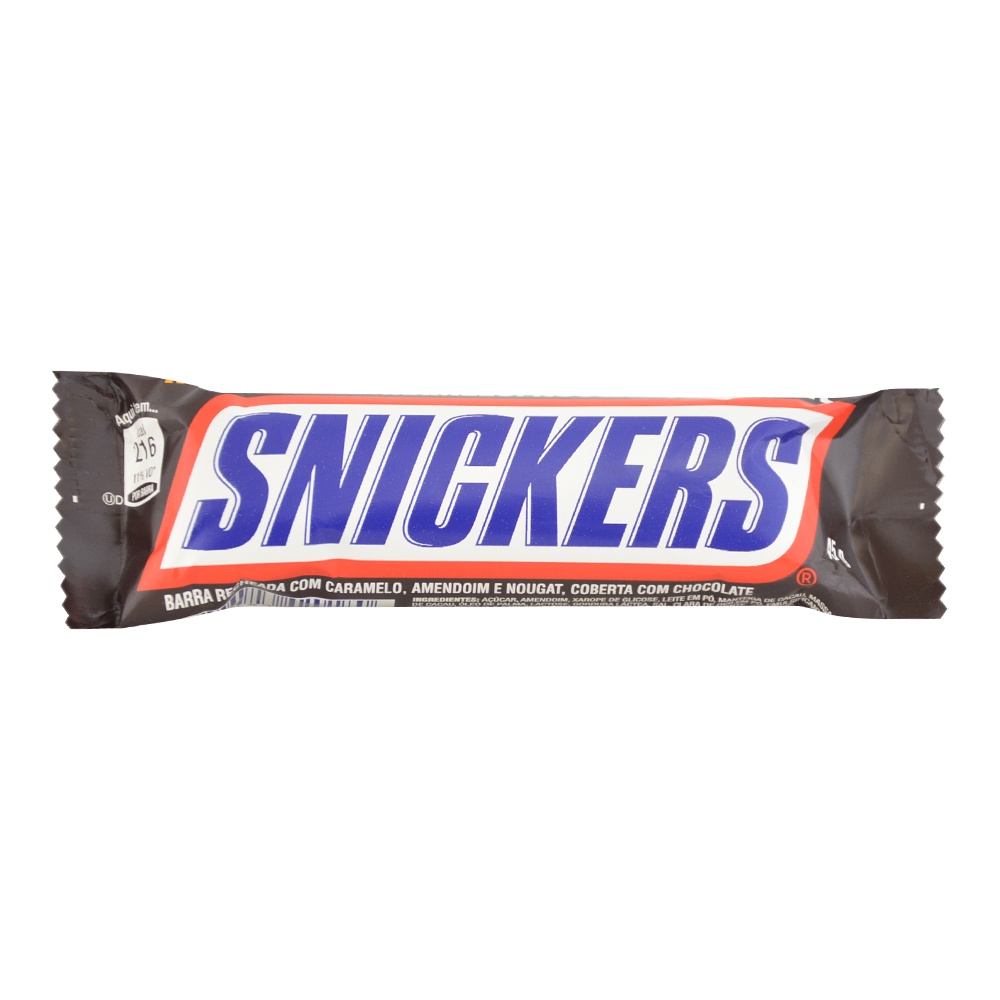 Barra Recheada Com Caramelo Amendoim E Nougat Coberta Com Chocolate ...