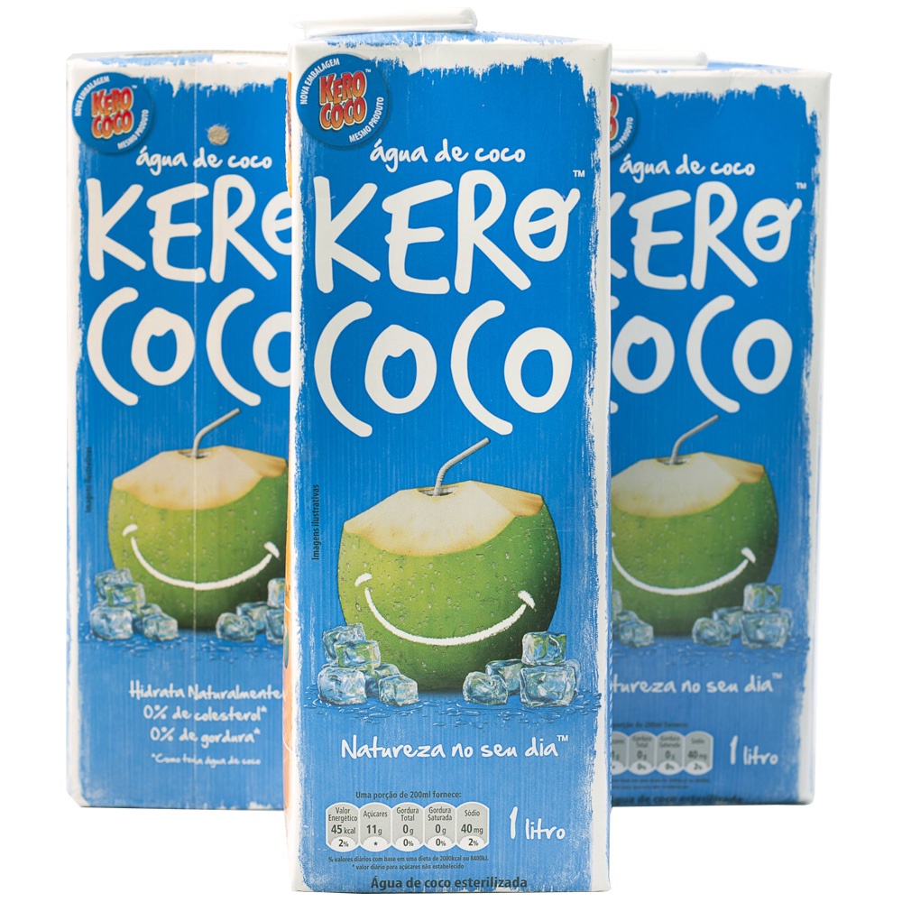 3 Unidades - Água de Coco Kero Coco 1L em Promoção no Oferta Esperta