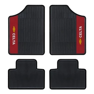 Tapete Personalizado Automotivo Gm Celta Lado Vermelho 4 Pçs