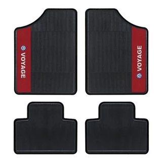 Tapete Personalizado Automotivo Vw Voyage Lado Vermelho 4 Pçs