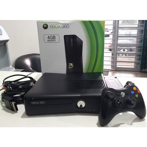 Console Xbox 360 Slim 4gb + 5 Jogos - Usado