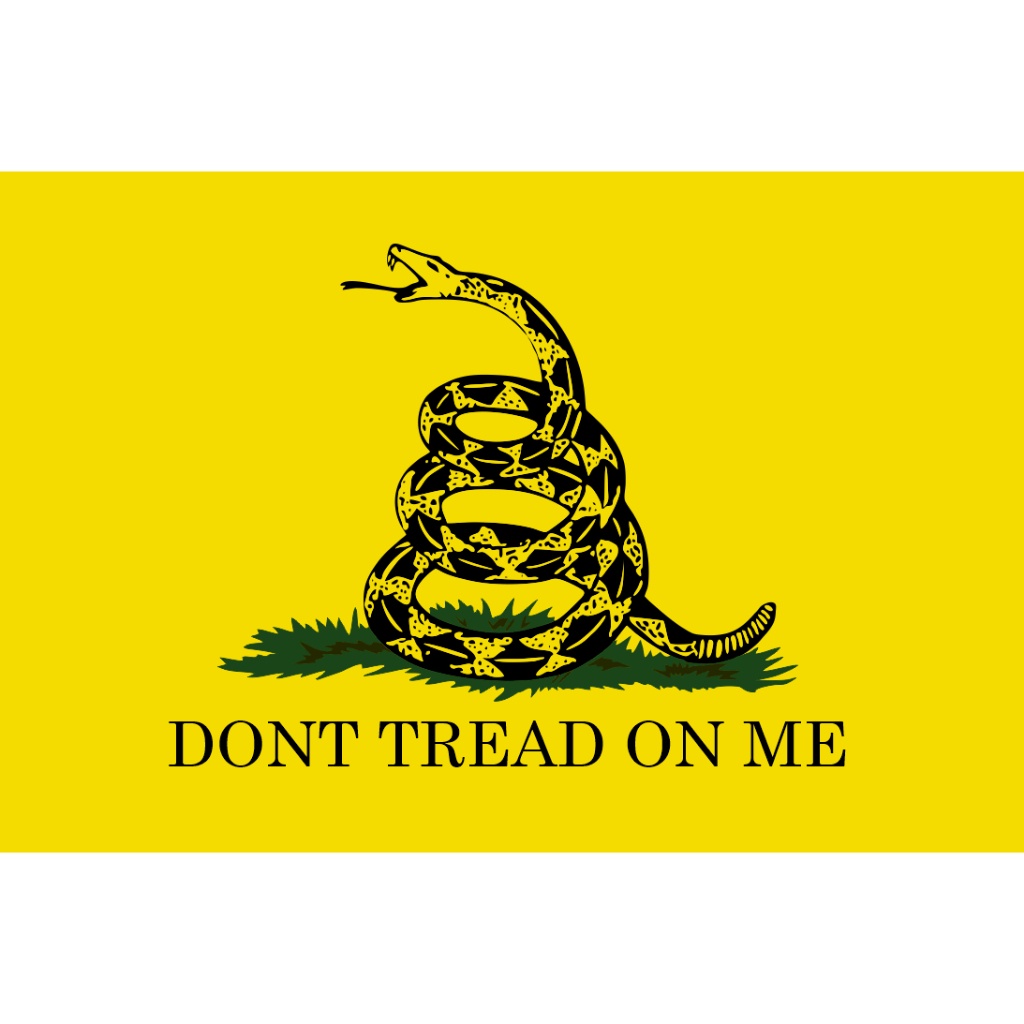 Bandeira Gadsden Don't Tread On Me 1,45m X 1m Liberal Ancap