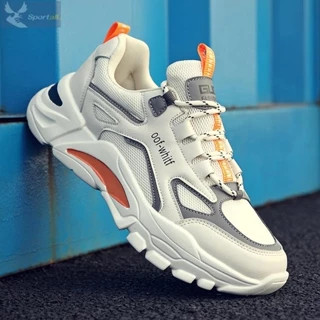Sapatos masculinos de malha respirável Sapatos esportivos casuais