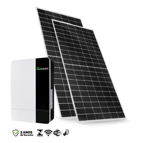 Kit Inversor Growatt 3,5kw Off Grid 220v 6 Placas | Shopee Brasil