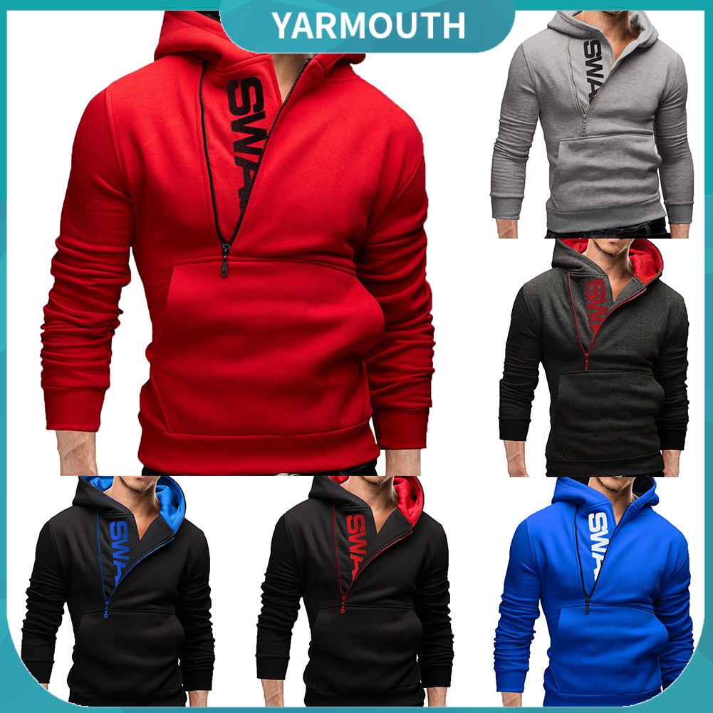 Moletom Masculino Esportivo Com Capuz Manga Comprida E Zíper Plus Size ...