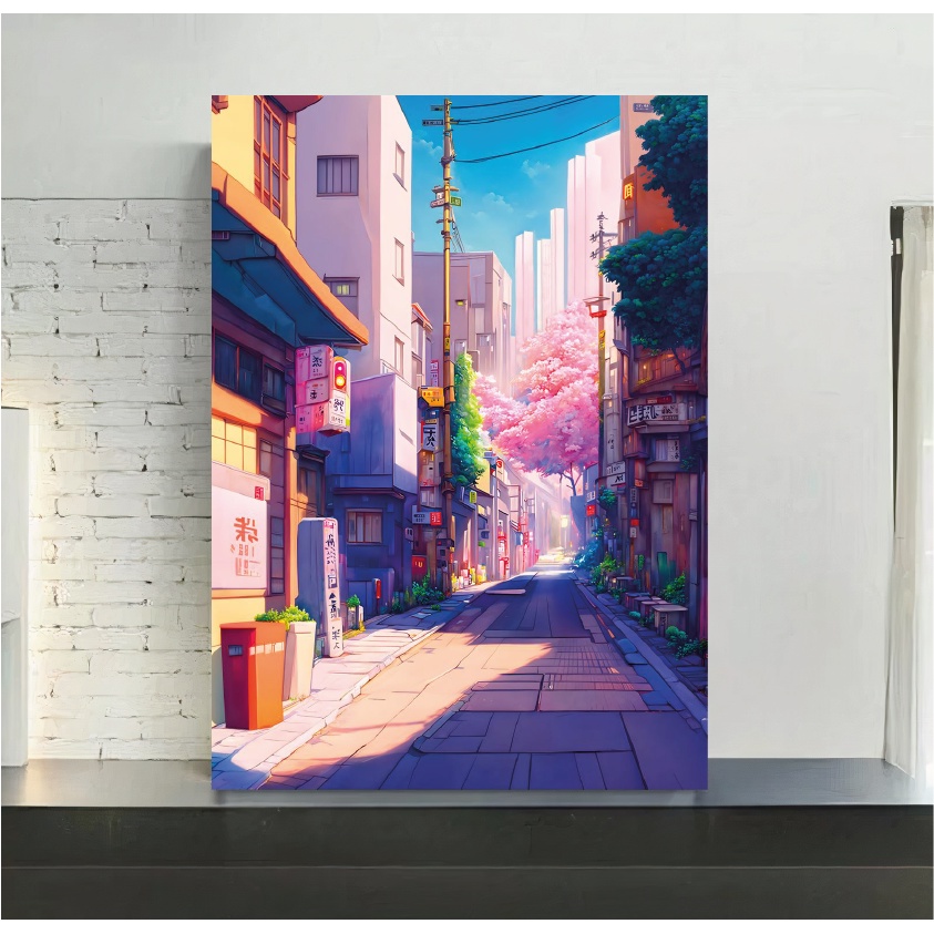 Quadro de mdf poster sem moldura, Anime, Mangá, Paisagem