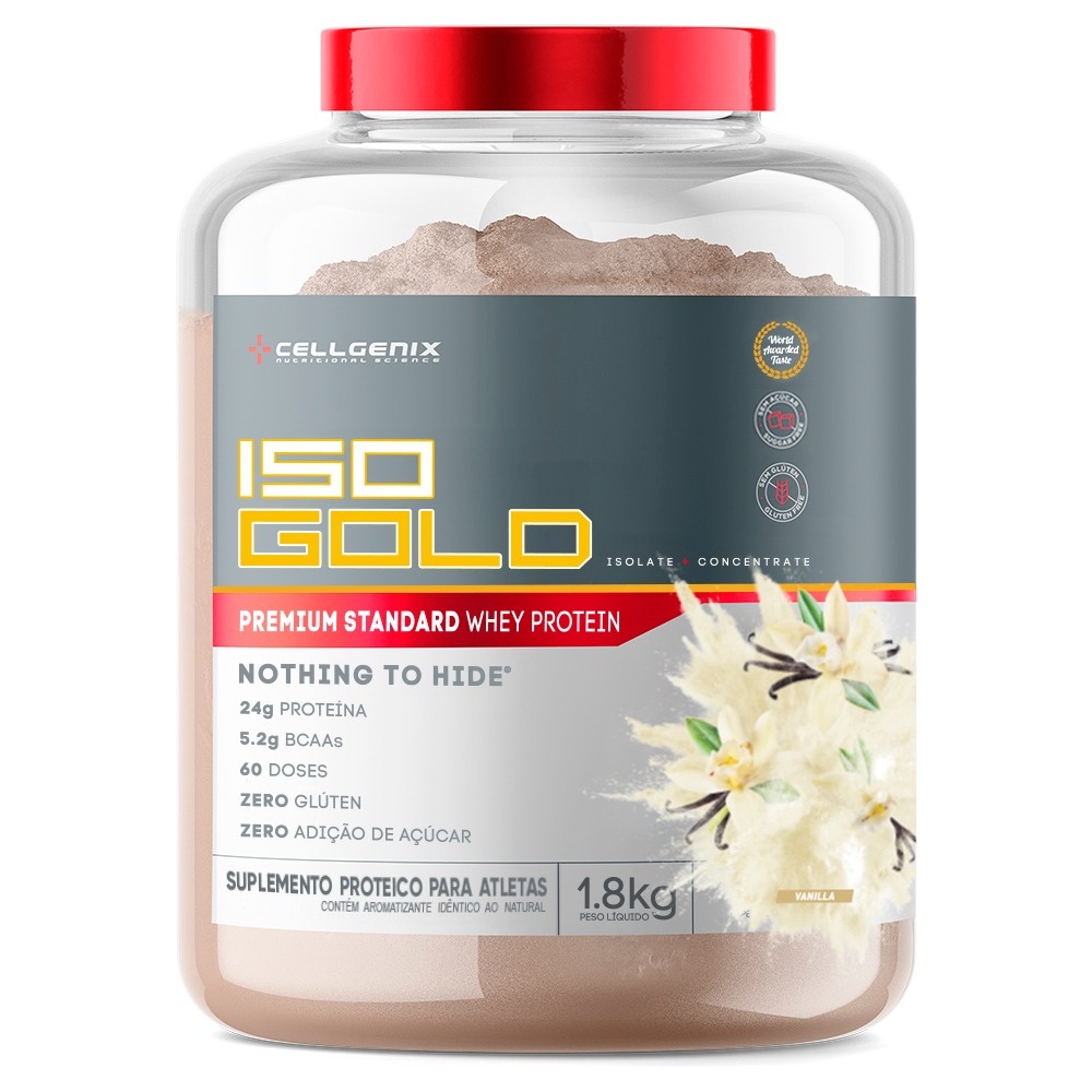 Whey Protein Iso Gold Premium Standard 1 8kg Cellgenix Shopee Brasil