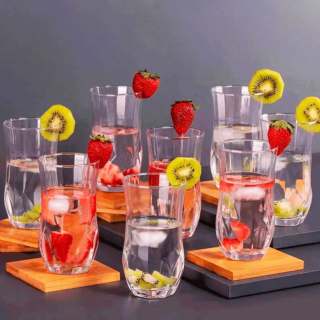 Jogo Copos Amassadinho 310ml Long Drink 6 pçs, Nadir