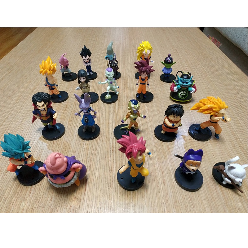 12pcs Dragon Ball Kakarotto Action Figures Hitto Beerus Burdock Anime  bonecos colecionáveis Vegeta Filho Goku Kids Toys