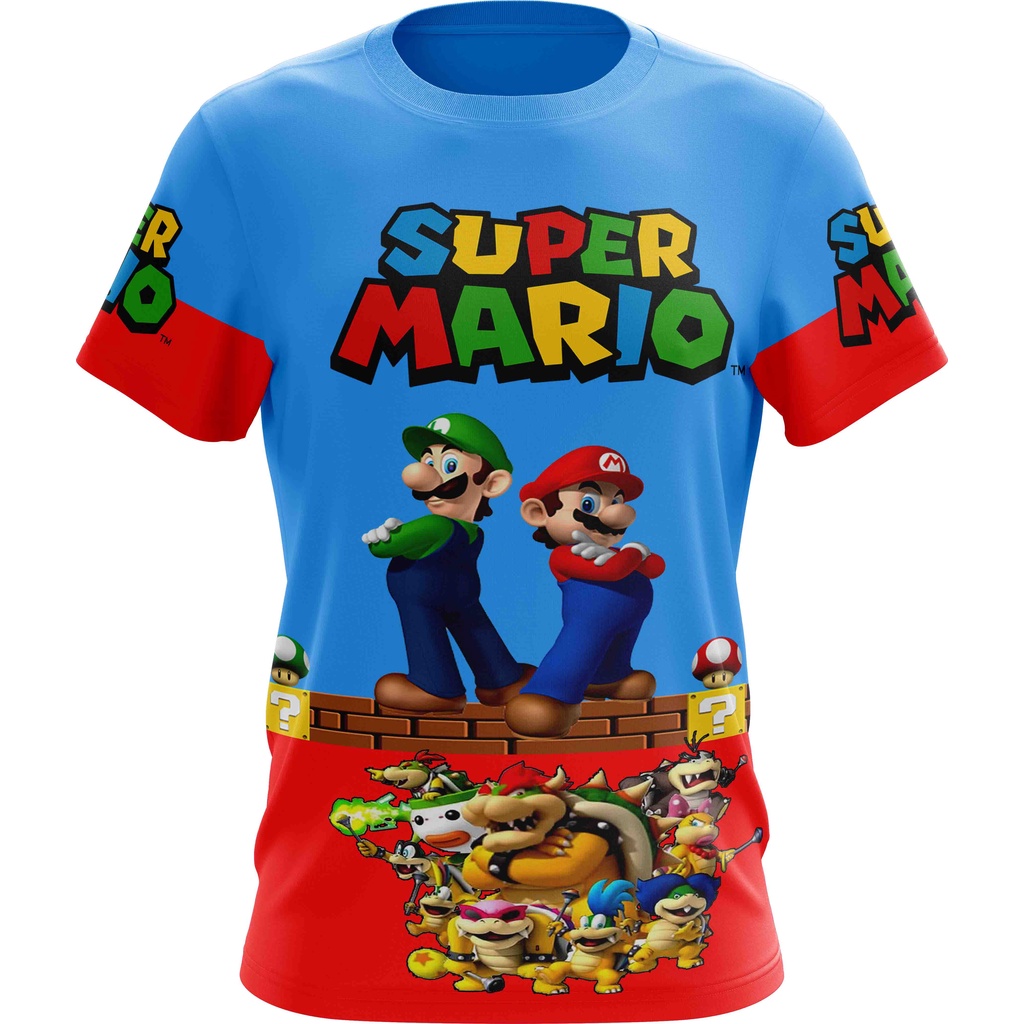 Camiseta Jogo Super Mario Bros Video Game Ps4 Xbox O87, jogo do mario para  ps4 