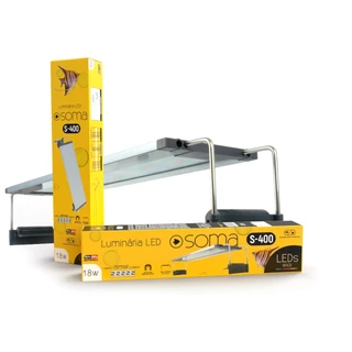 LUMINARIA LED SOMA S-400 para aquários (18W) LED WRGB AUTOVOLT para aquários plantados e marinho com corais softs