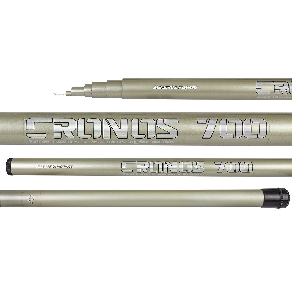 VARA LISA TELESCÓPICA CRONOS GOMO LONGO - VARIOS TAMANHOS - ALBATROZ