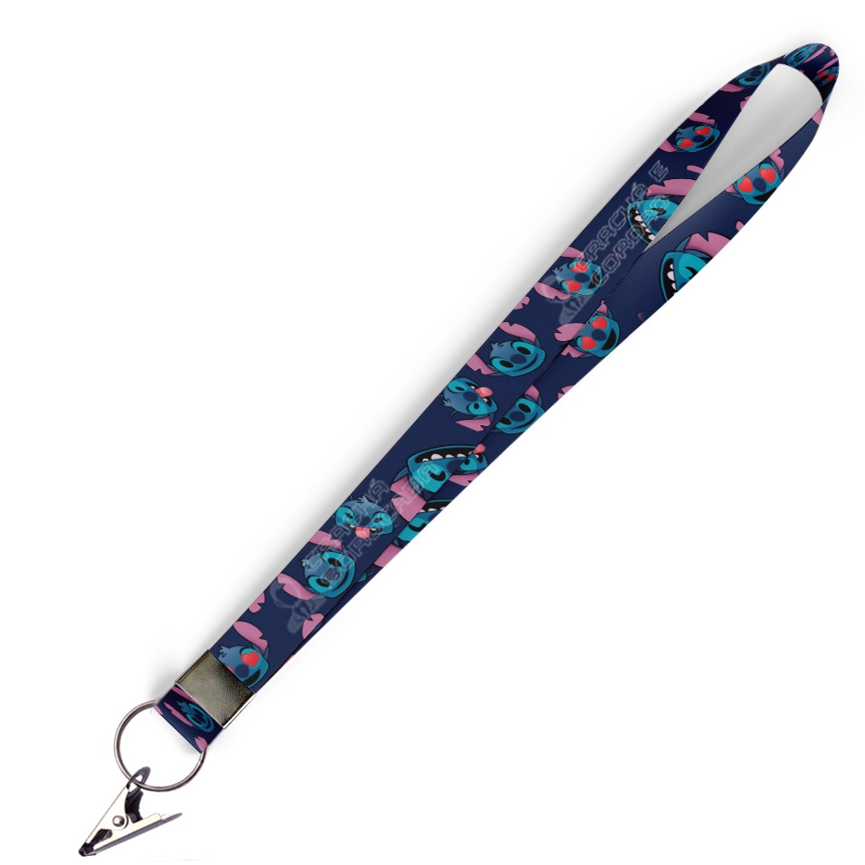 Cordão Stitch C0364P com Jacaré para Crachá