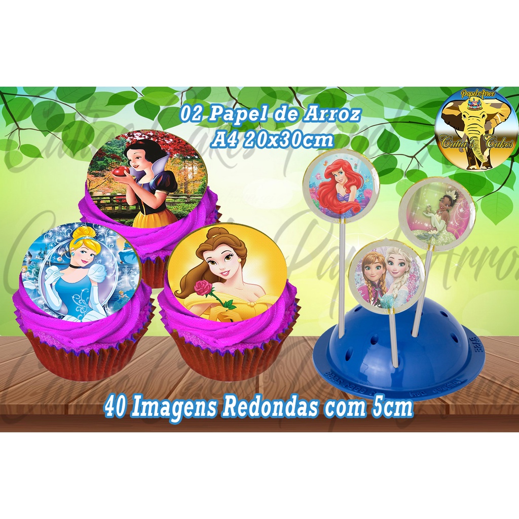 Princesas Disney M05 - Papel De Arroz Para Bolo Comestível