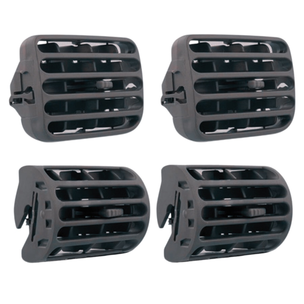 Jogo Difusores De Ar Preto Renault Clio 2001 A 2016 Kit