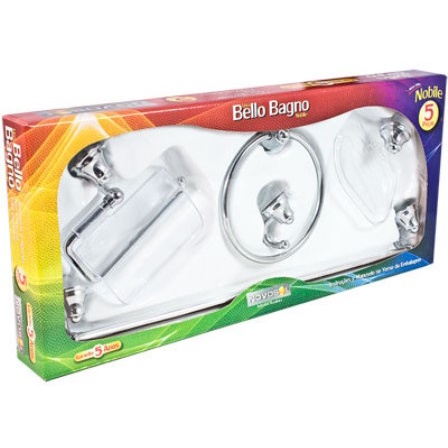 Kit Banheiro Nobile Cristal 5 Pecas 169 Bello Bagn - 20061 - 832 ...